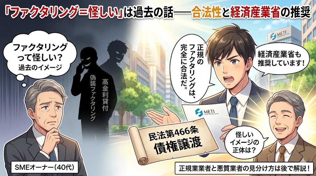 「ファクタリング＝怪しい」は過去の話——合法性と経済産業省の推奨