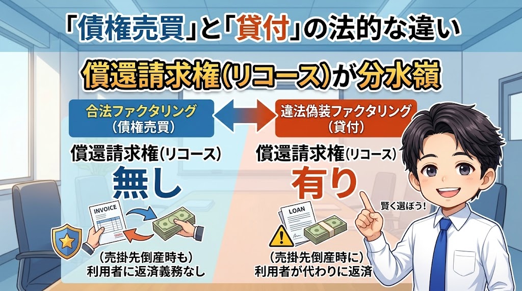 「債権売買」と「貸付」の法的な違い