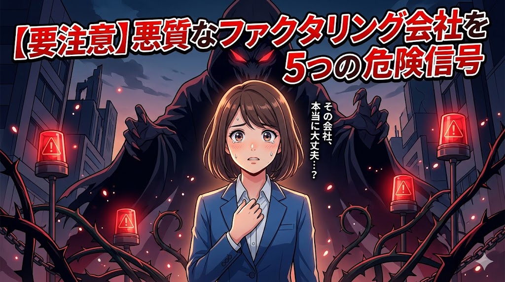 【要注意】悪質なファクタリング会社を見抜く5つの危険信号
