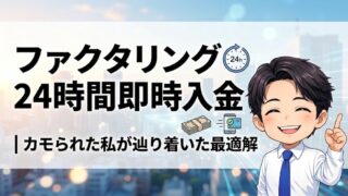 ファクタリング24時間即時入金|カモられた私が辿り着いた最適解