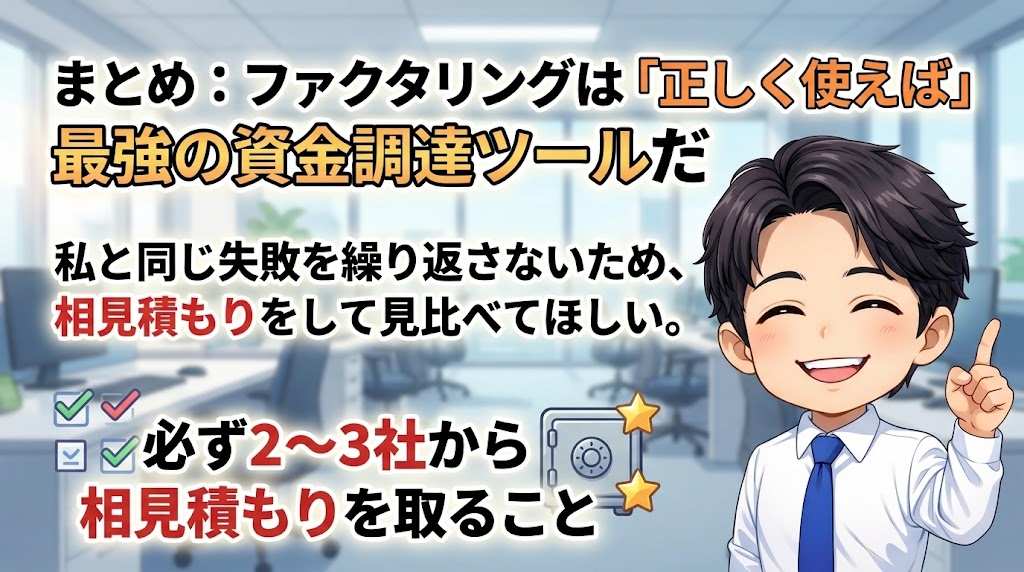 まとめ：ファクタリングは「正しく使えば」最強の資金調達ツールだ