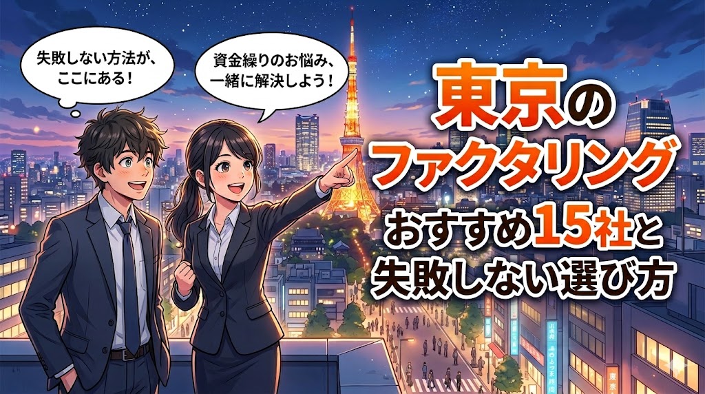 東京のファクタリングおすすめ15社と失敗しない選び方