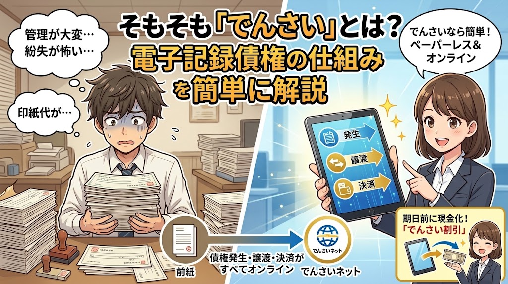 そもそも「でんさい」とは？電子記録債権の仕組みを簡単に解説