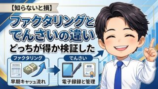 【知らないと損】ファクタリングとでんさいの違い｜どっちが得か検証した