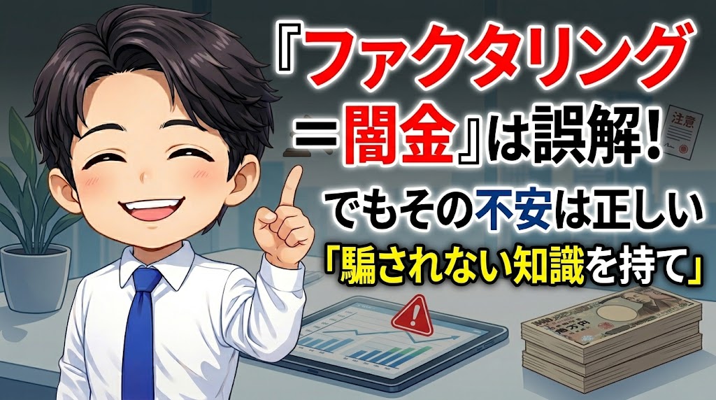 「ファクタリング=闇金」は誤解!でもその不安は正しい