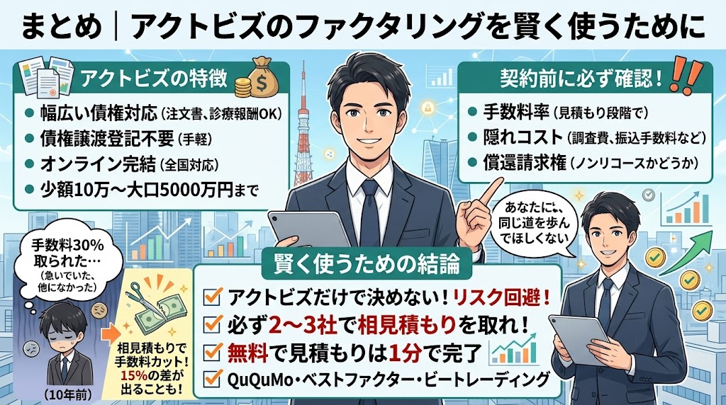まとめ|アクトビズのファクタリングを賢く使うために