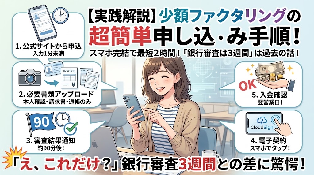 少額ファクタリングの申し込み手順！実際にやってみた
