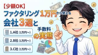 【少額OK】ファクタリング1万円から使える会社3選と手数料の実態