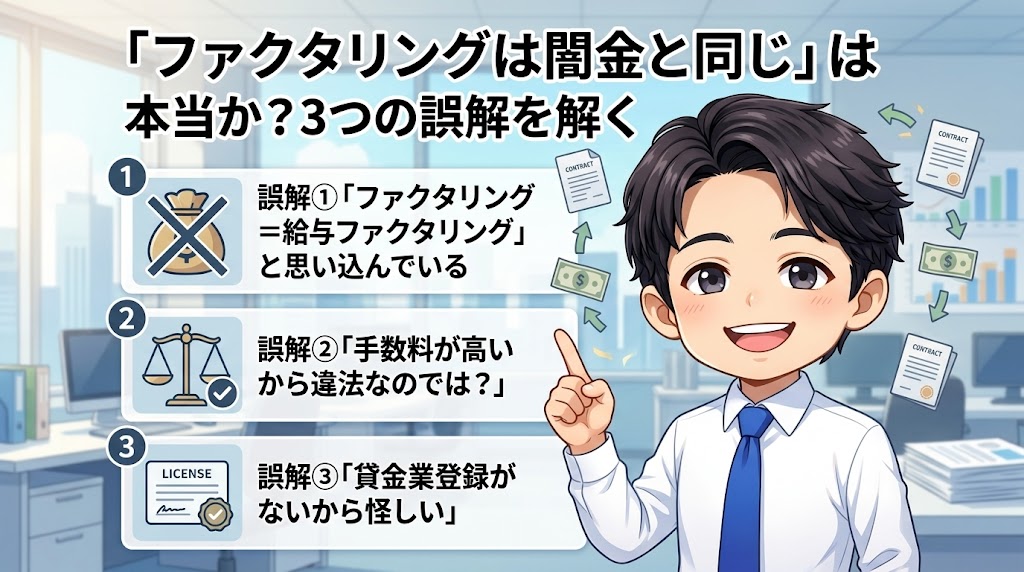 「ファクタリングは闇金と同じ」は本当か？3つの誤解を解く