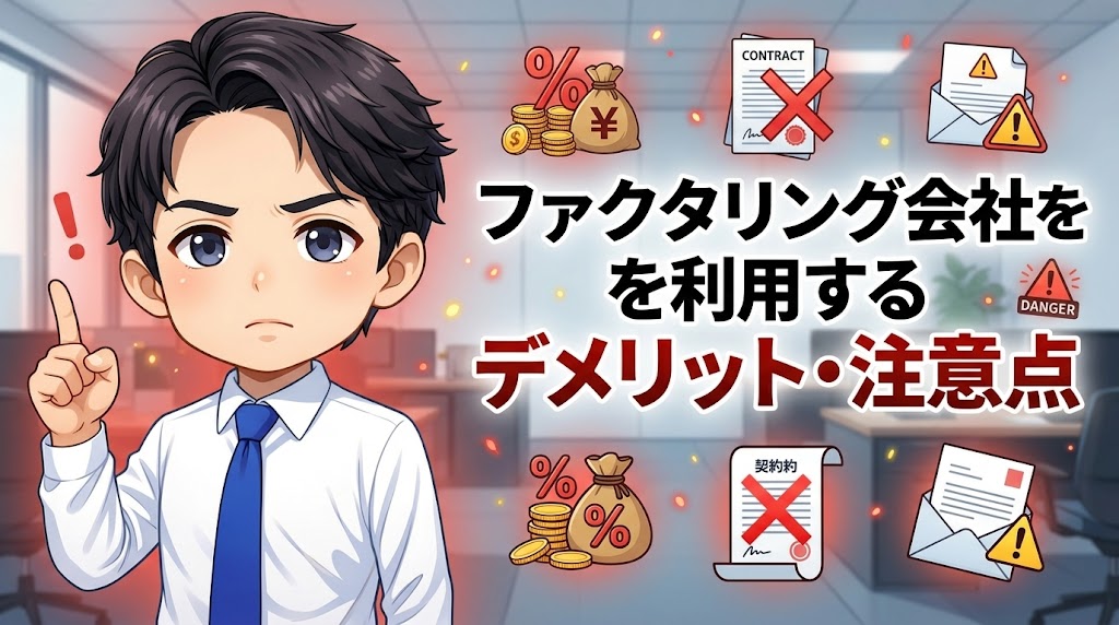 ファクタリング会社を利用するデメリット・注意点