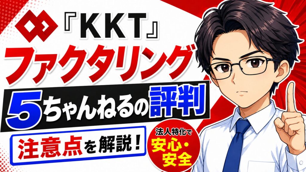 『KKT』ファクタリング5ちゃんねるの評判と注意点を解説!