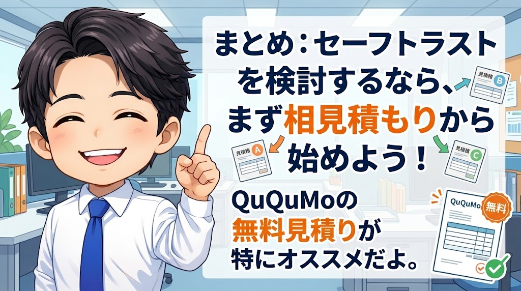 まとめ:セーフトラストを検討するなら、まず相見積もりから始めよう