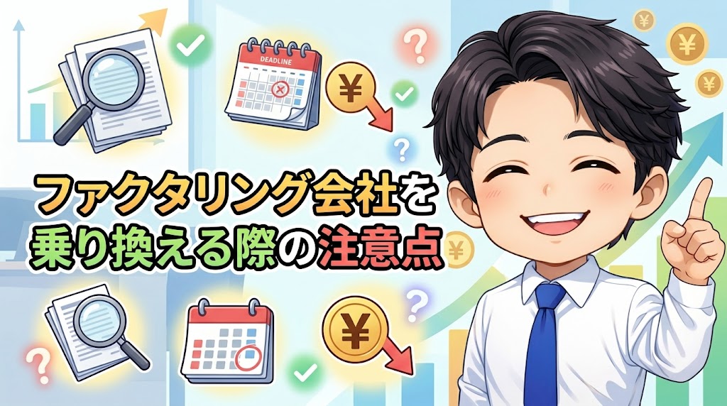 ファクタリング会社を乗り換える際の注意点