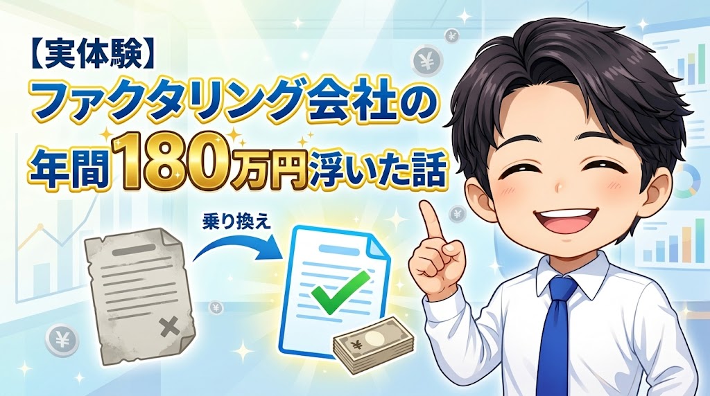 【実体験】ファクタリング会社の乗り換えで年間180万円浮いた話