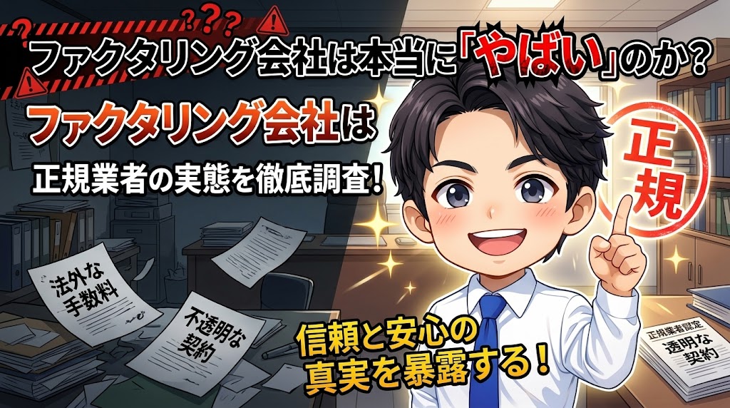 ファクタリング会社は本当に「やばい」のか?正規業者の実態を暴露する