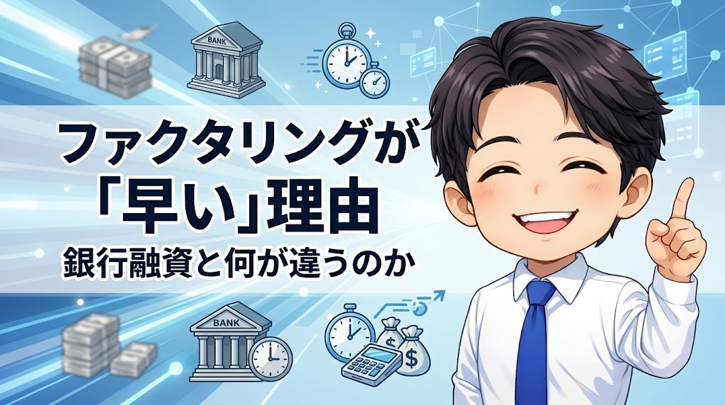ファクタリングが「早い」理由！銀行融資と何が違うのか