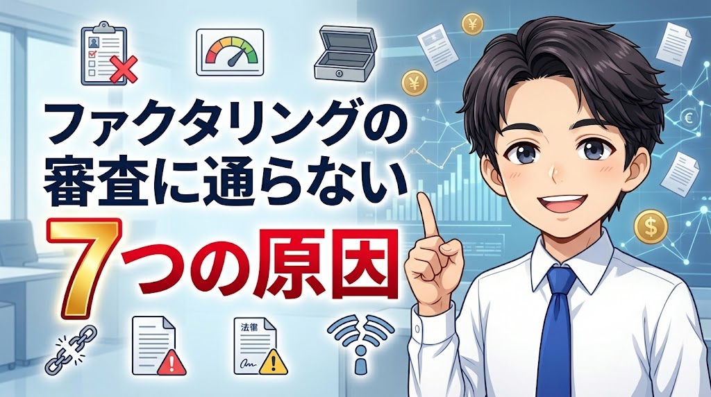 ファクタリングの審査に通らない7つの原因