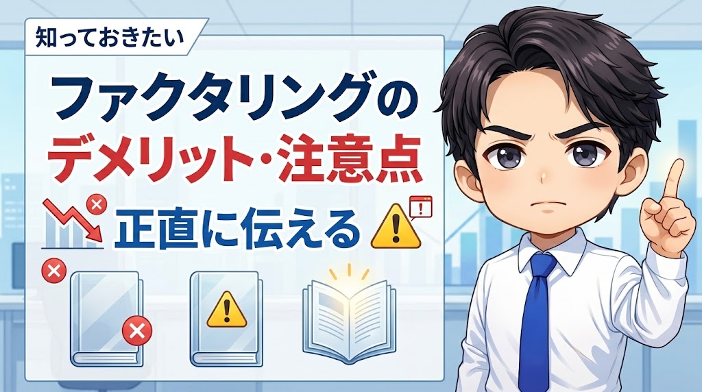 ファクタリングのデメリット・注意点も正直に伝える