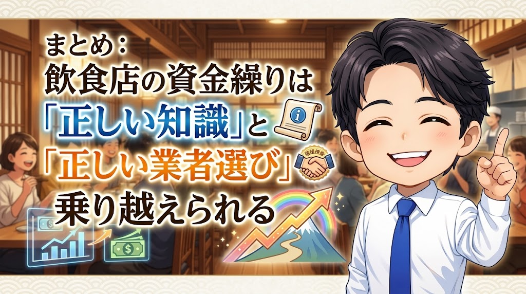 まとめ：飲食店のファクタリング（資金繰り）は「正しい知識」と「正しい業者選び」で乗り越えられる