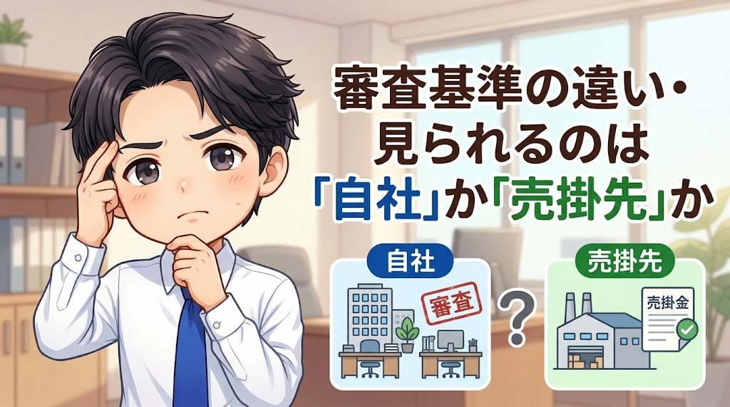 審査基準の違い・見られるのは「自社」か「売掛先」か