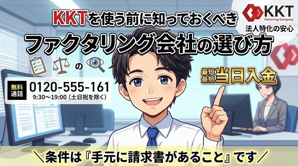 KKTを使う前に知っておくべきファクタリング会社の選び方