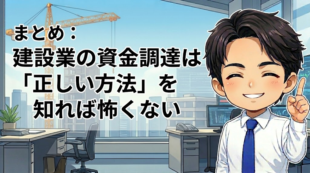 まとめ：建設業の資金調達は「正しい方法」を知れば怖くない