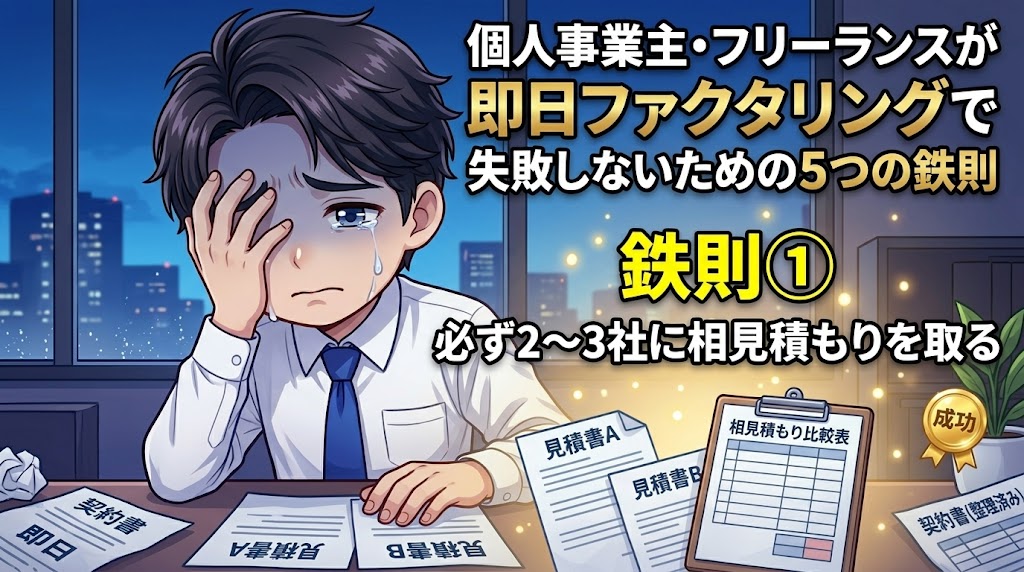 個人事業主・フリーランスが即日ファクタリングで失敗しないための5つの鉄則