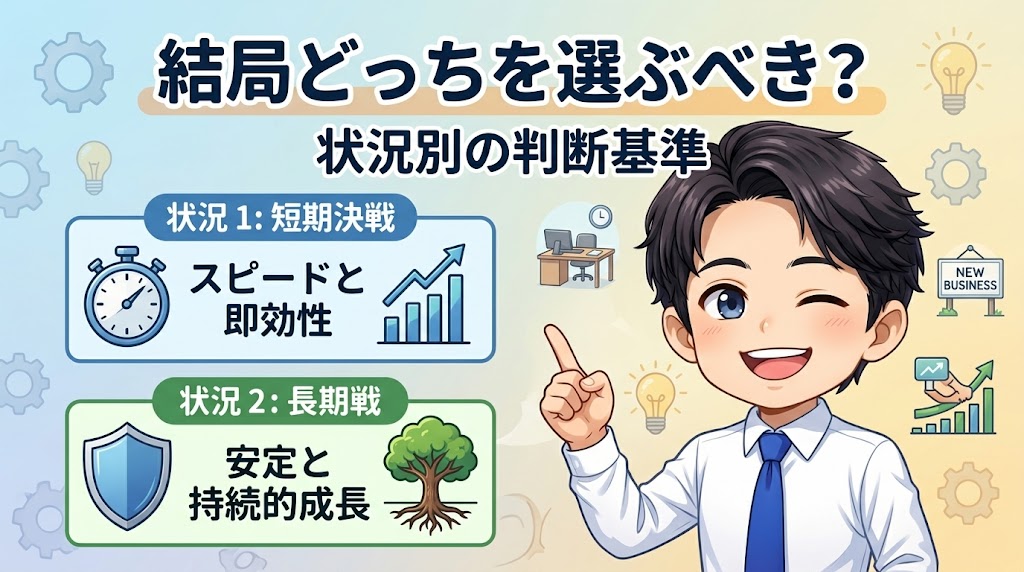 結局どっちを選ぶべき？状況別の判断基準
