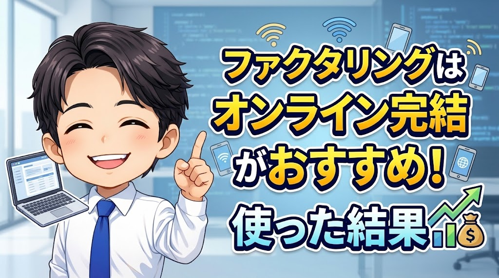 【実録】ファクタリングはオンライン完結がおすすめ！使った結果