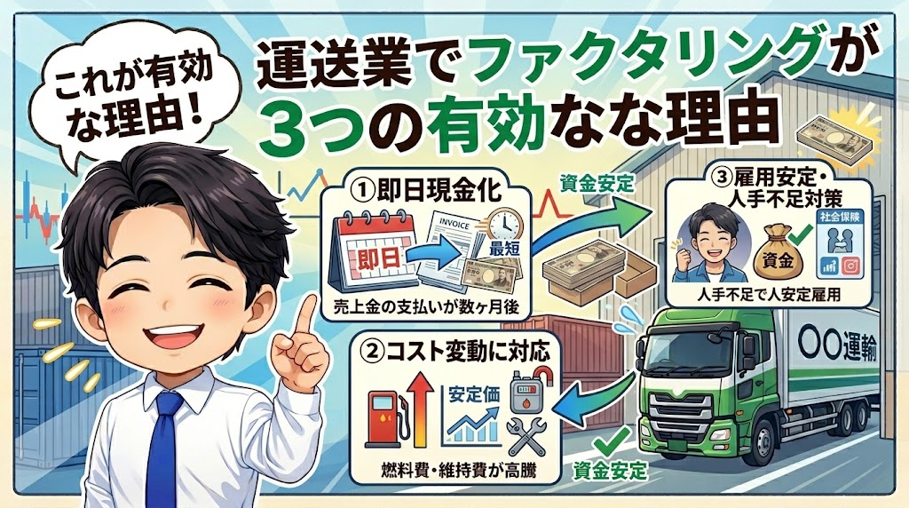 運送業でファクタリングが有効な理由