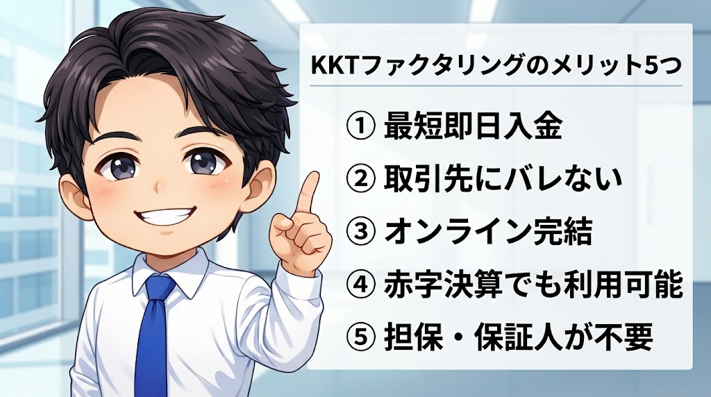 KKTファクタリングのメリット5つ