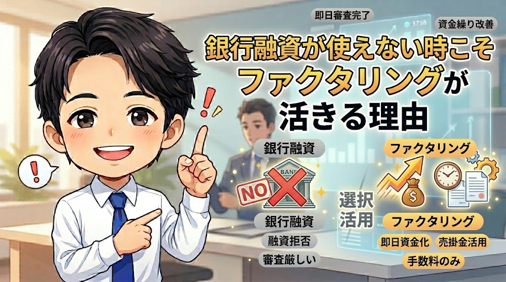 銀行融資が使えない時こそファクタリングが活きる理由