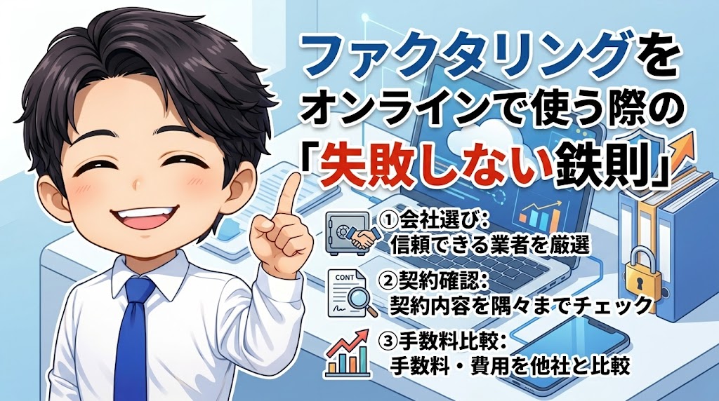 ファクタリングをオンラインで使う際の「失敗しない鉄則」
