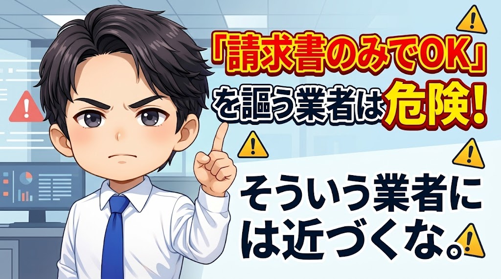 「請求書のみでOK」を謳う業者は危険かもしれない