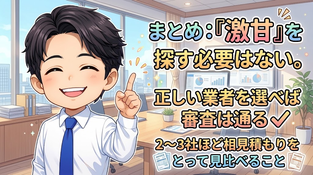 まとめ：「激甘」を探す必要はない。正しい業者を選べば審査は通る
