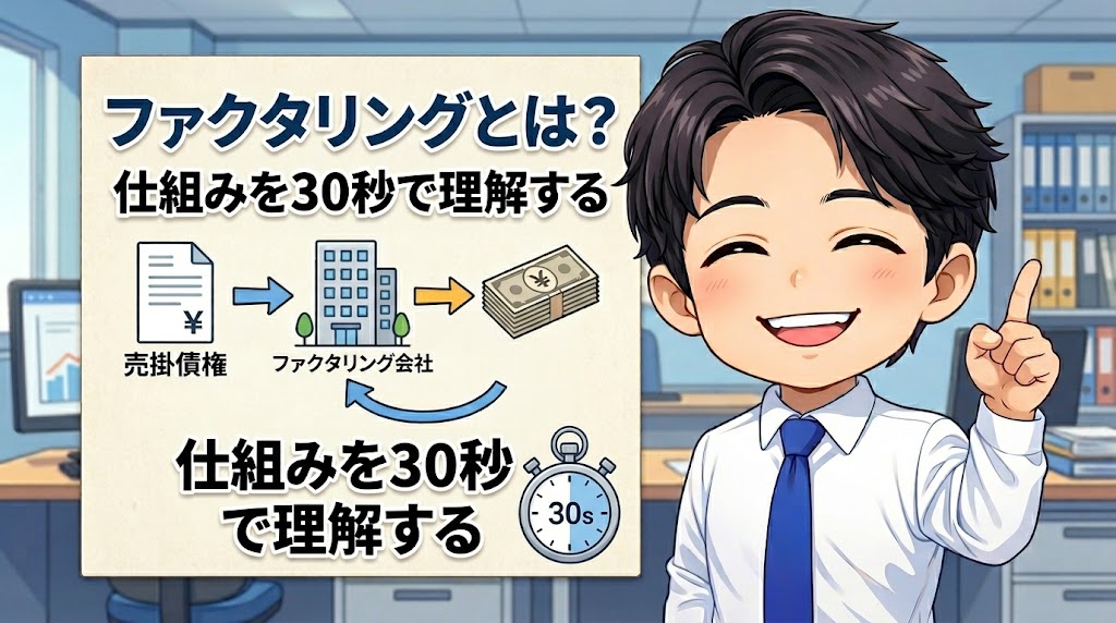 ファクタリングとは？仕組みを30秒で理解する