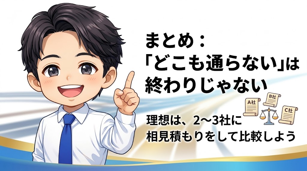 まとめ：「どこも通らない」は終わりじゃない。正しい選び方で道は開ける