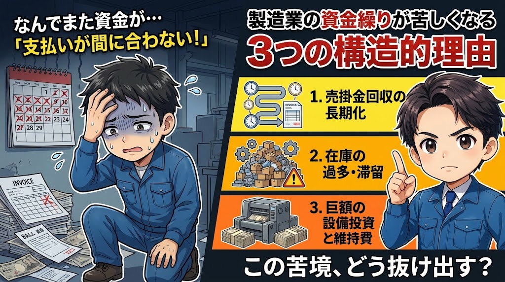 製造業の資金繰りが苦しくなる3つの構造的理由
