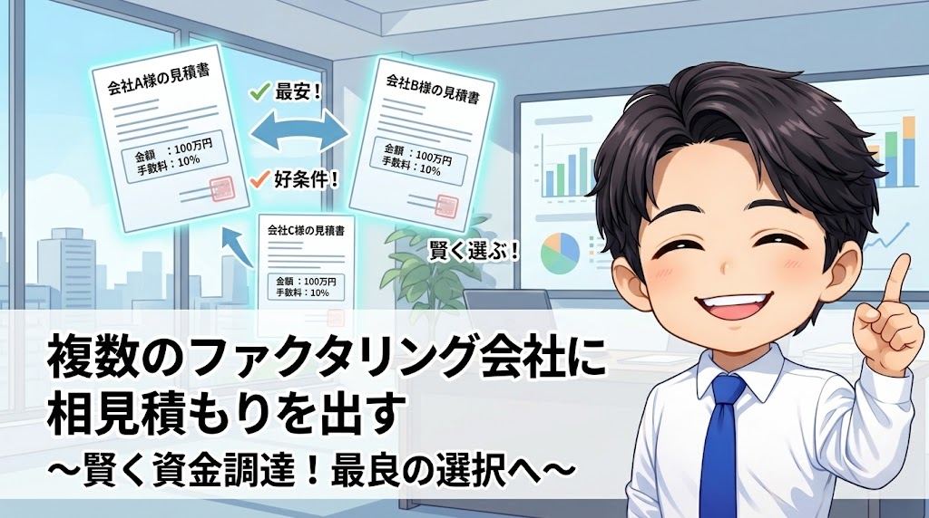 ⑤複数のファクタリング会社に相見積もりを出す