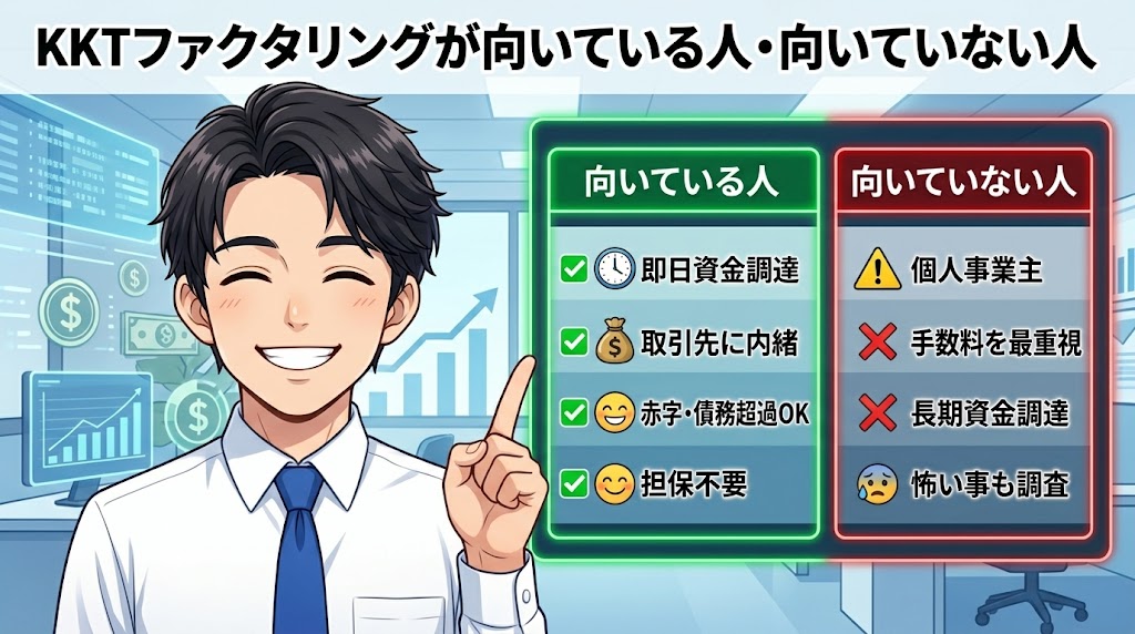 KKTファクタリングが向いている人・向いていない人