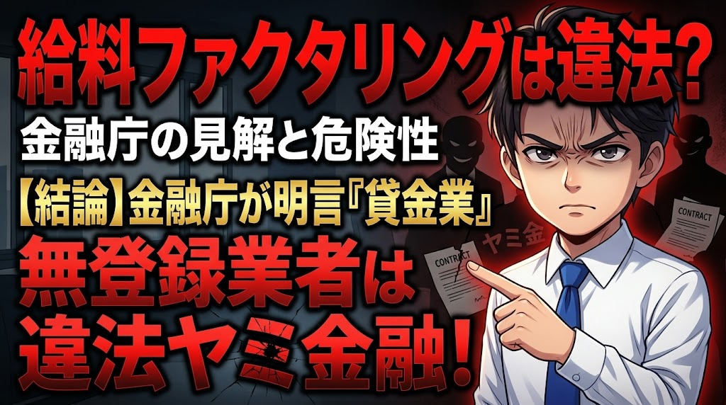 給料ファクタリングは違法?金融庁の見解と危険性