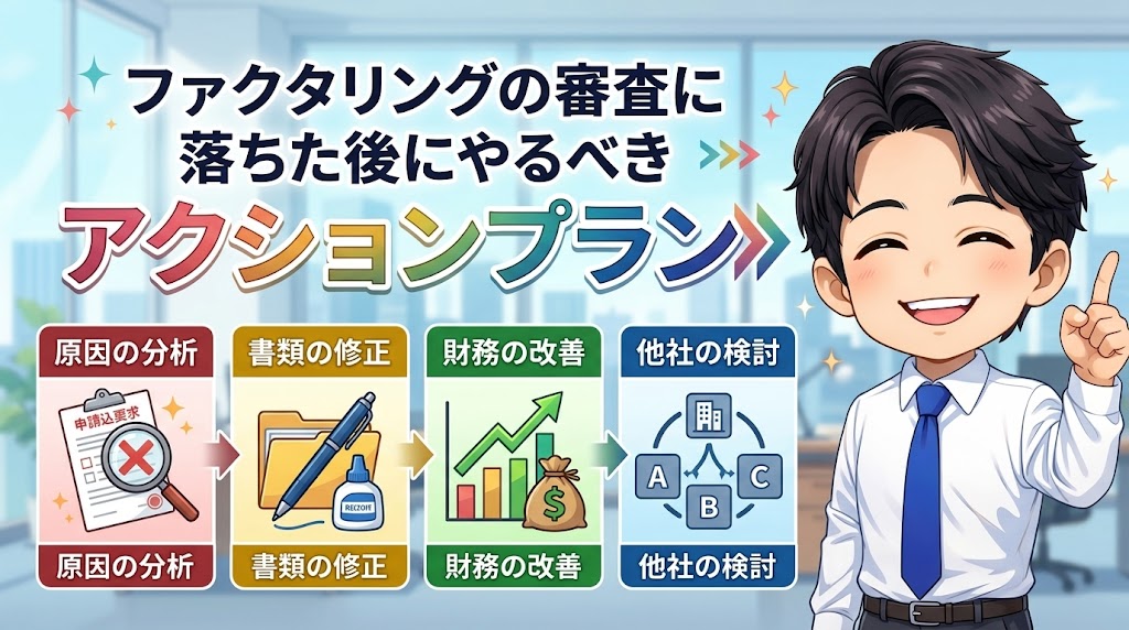 ファクタリングの審査に落ちた後にやるべきアクションプラン