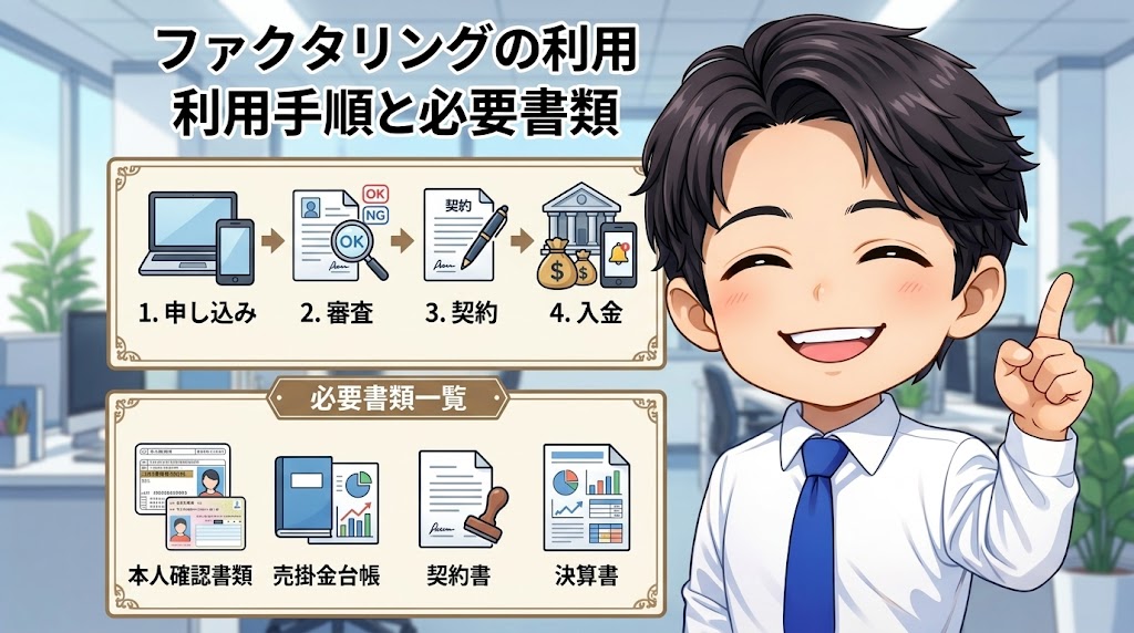ファクタリングの利用手順と必要書類