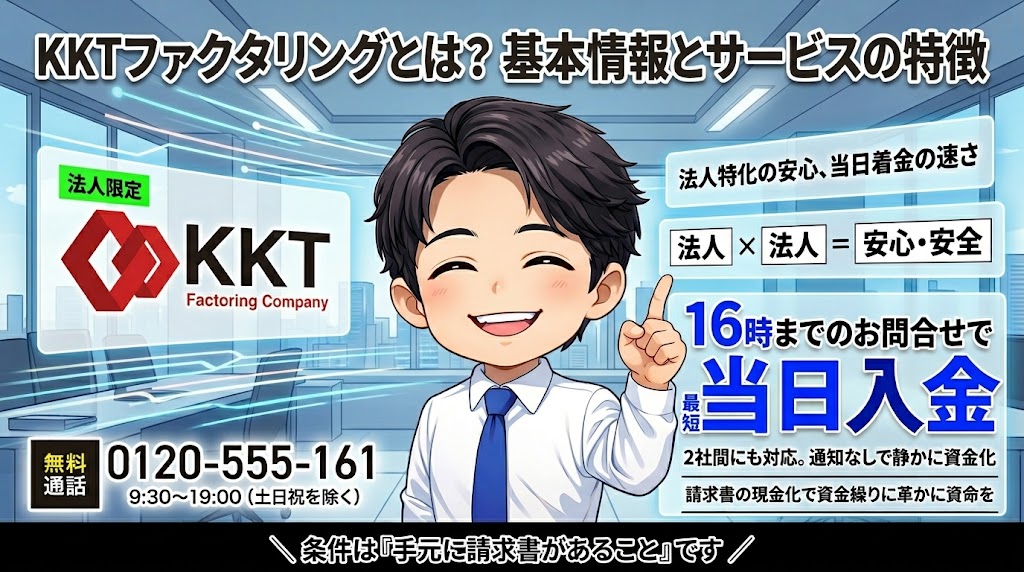 KKTファクタリングとは？基本情報とサービスの特徴