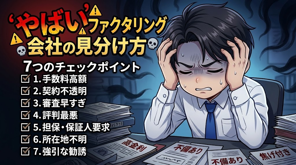 「やばい」ファクタリング会社の見分け方7つのチェックポイント