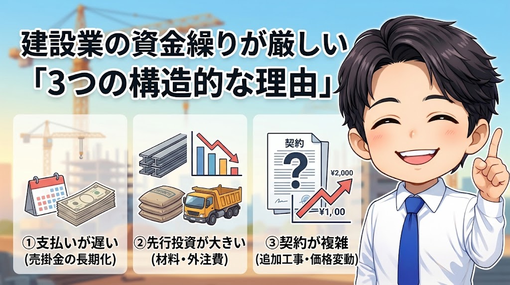 建設業の資金繰りが厳しい「3つの構造的な理由」