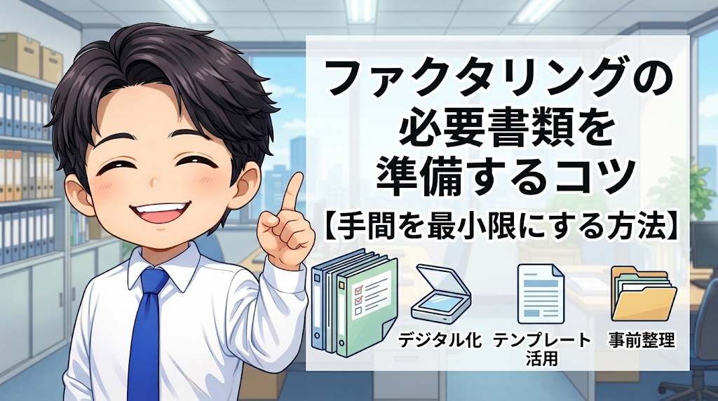 ファクタリングの必要書類を準備するコツ【手間を最小限にする方法】