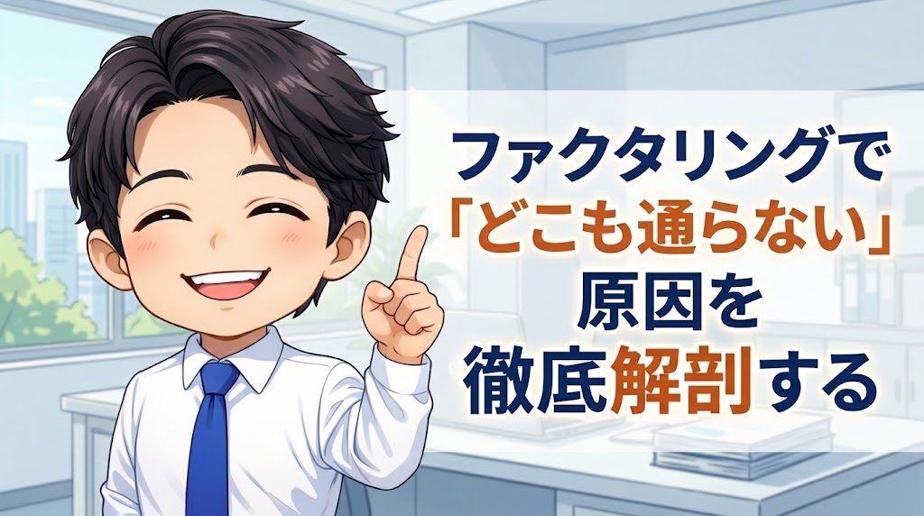 ファクタリングで「どこも通らない」原因を徹底解剖する