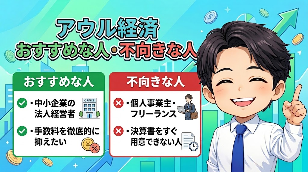 アウル経済はこんな人におすすめ・こんな人には不向き