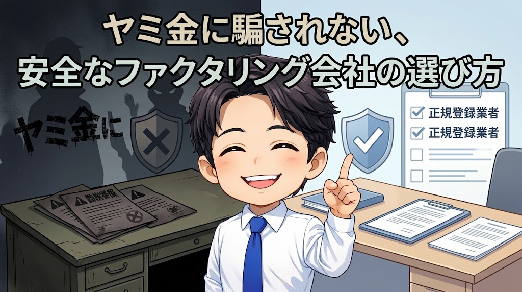ヤミ金に騙されない、安全なファクタリング会社の選び方